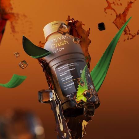 INTA005 - 12 MYVERA CRUSH Keto + Complément alimentaire avec caféine et édulcorants