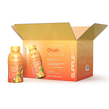 INTA006 - 12 MYVERA CRUSH Electrolytes + Complément alimentaire avec édulcorants en bouteille unidose